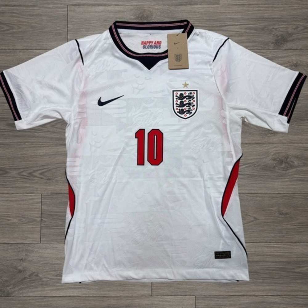 Nike England 2025-26 Home Jersey Bellingham #10 Size XL NWT